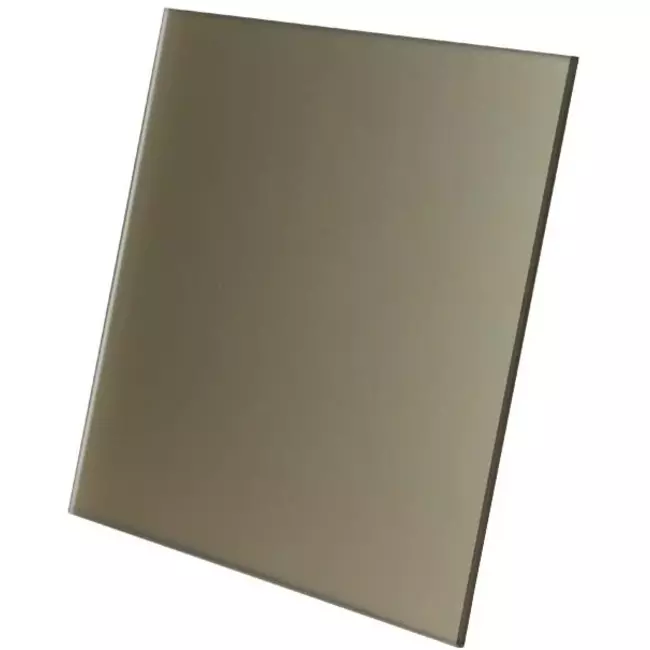 Badkamer ventilator Ø 100 mm met timer en inschakelvertraging - glazen front satijn goud