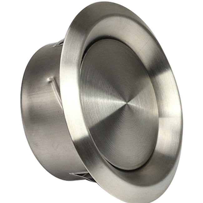 RVS ventilatie ventiel 160mm toevoer -en afvoer met klemveren - DVI-C160