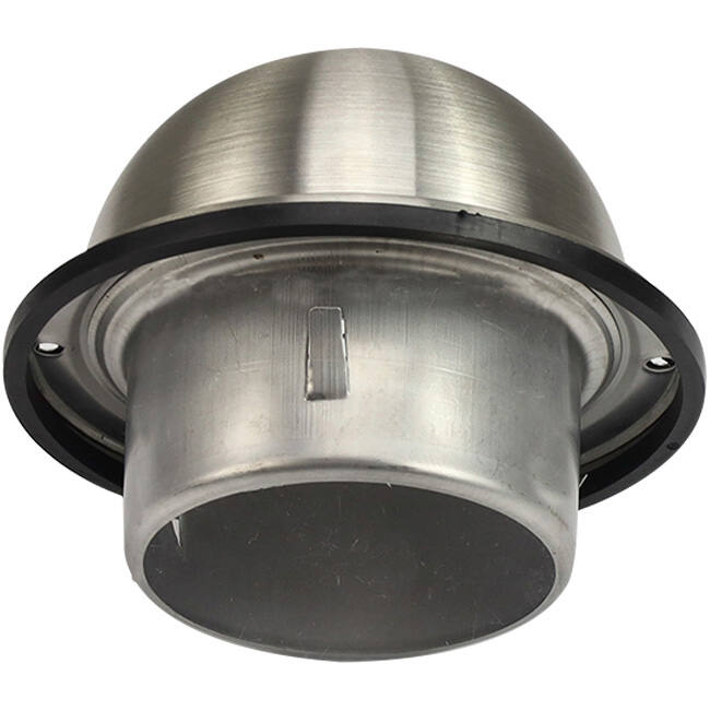 RVS bolrooster 100mm geveldoorvoer - EL-SS-B100 SS