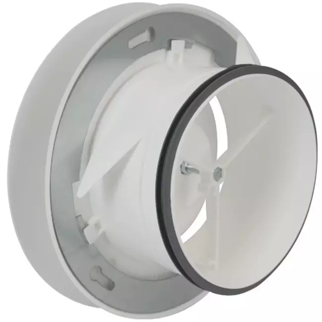 Imaginair RLV ventiel Ø 125mm  - montageveren + ring - wit