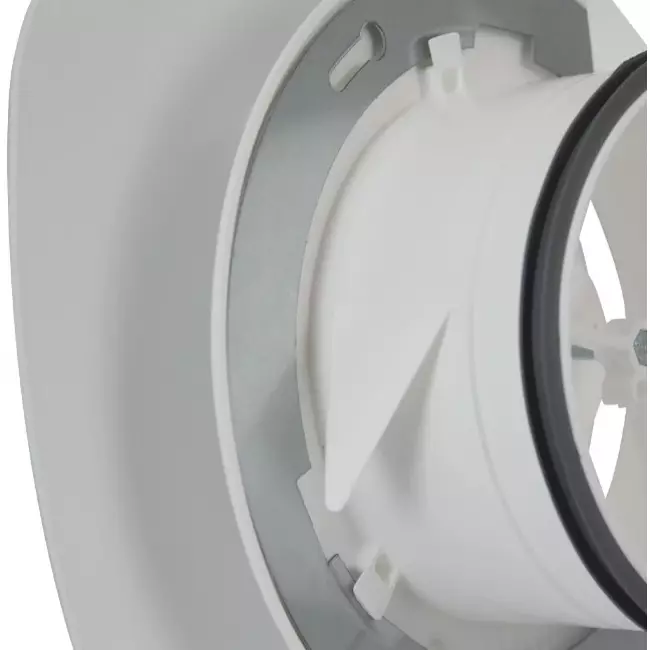 Imaginair RLV ventiel vierkant Ø 125 mm  - montageveren + ring - wit