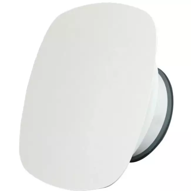 Imaginair RLV ventiel vierkant Ø 125 mm  - montageveren + ring - wit