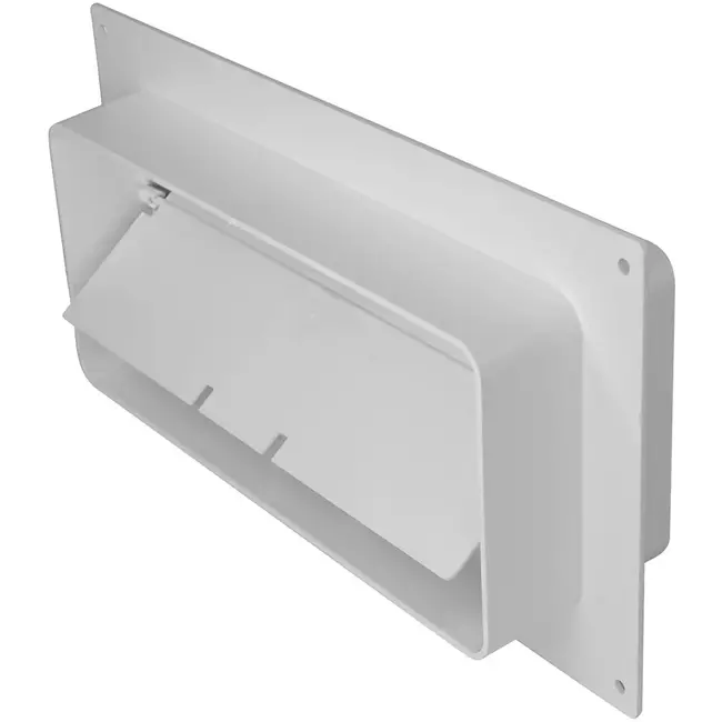 Rechthoekige kunststof connectieflens met terugslagklep 220x90mm (KFV29)