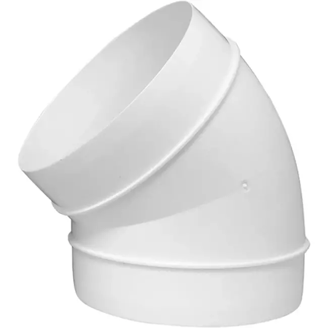 Ronde kunststof 45° bocht diameter: 125 mm AL125-45