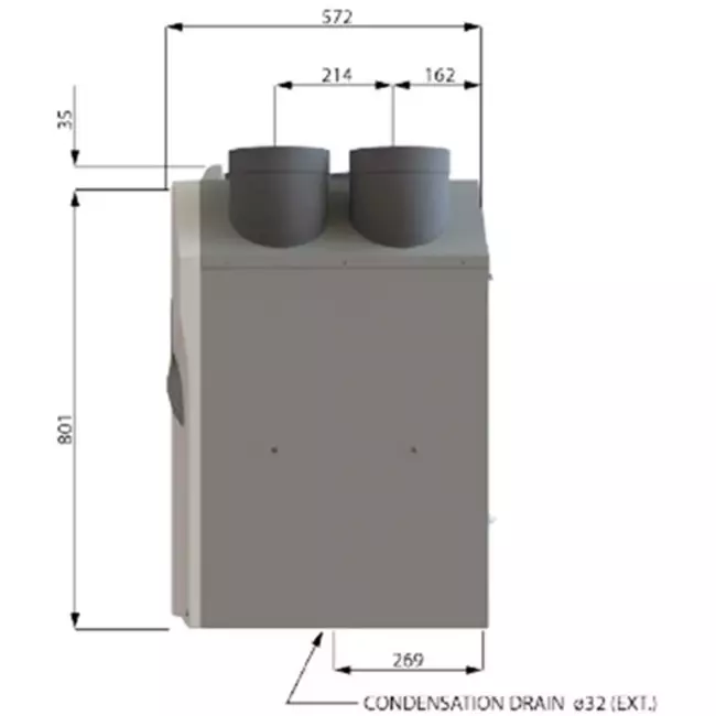 WTW-unit ComfoAir Standard 300 (WHR 930) Basis L Perilex - 300 m³/h
