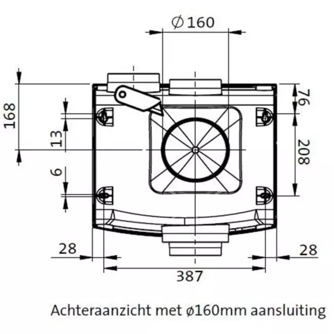 Orcon MVS-15RHBP Pakket 550 m³/h + vochtsensor + RFT bediening + 4 ventielen - perilex stekker