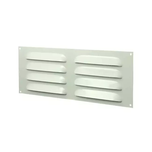 Metalen rechthoekige sleuf rooster 260x105 wit - MR26105