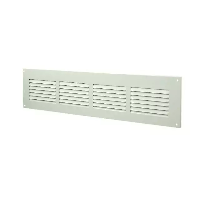 Metalen rechthoekige sleuf rooster 400x100 wit - MR4010