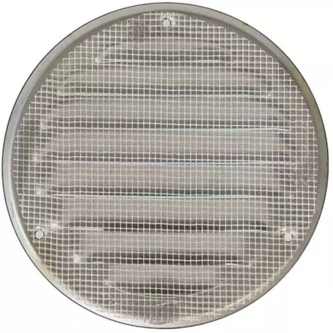 Metalen ventilatierooster rond 100mm zink - MR100ZN