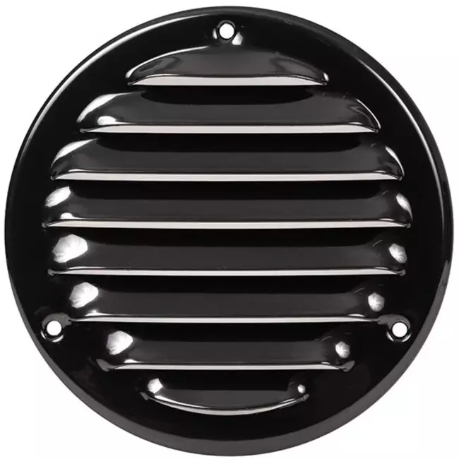 Metalen ventilatierooster rond 100 mm zwart - MR100M - RAL9005