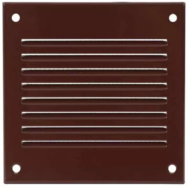 Metalen rooster 100x100mm bruin - MR1010B