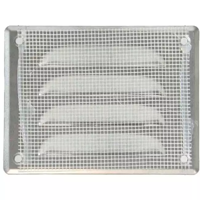 Metalen ventilatierooster vierkant 140x105 mm rvs - MR14105i