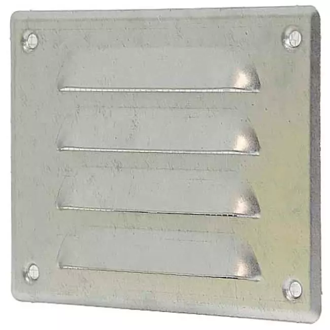Metalen ventilatierooster vierkant 140x105 mm rvs - MR14105i