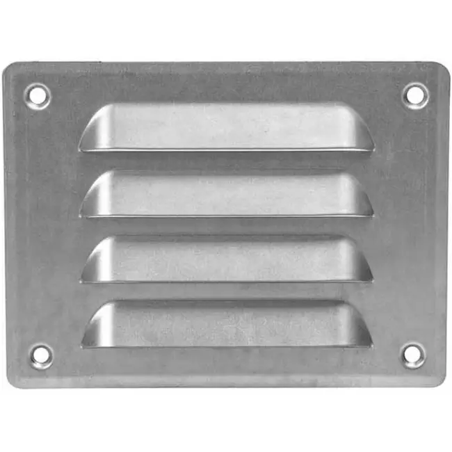Metalen ventilatierooster vierkant 140x105 mm zink - MR14105Zn