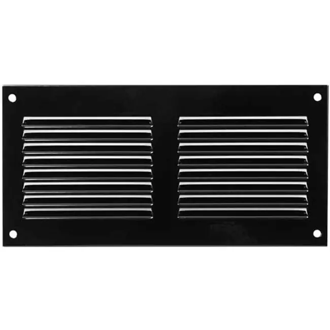 Metalen rooster 200x100mm zwart - MR2010M - RAL9005
