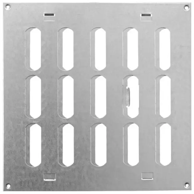Metalen rooster verstelbaar 200x200 gegalvaniseerd - MR2020RZn