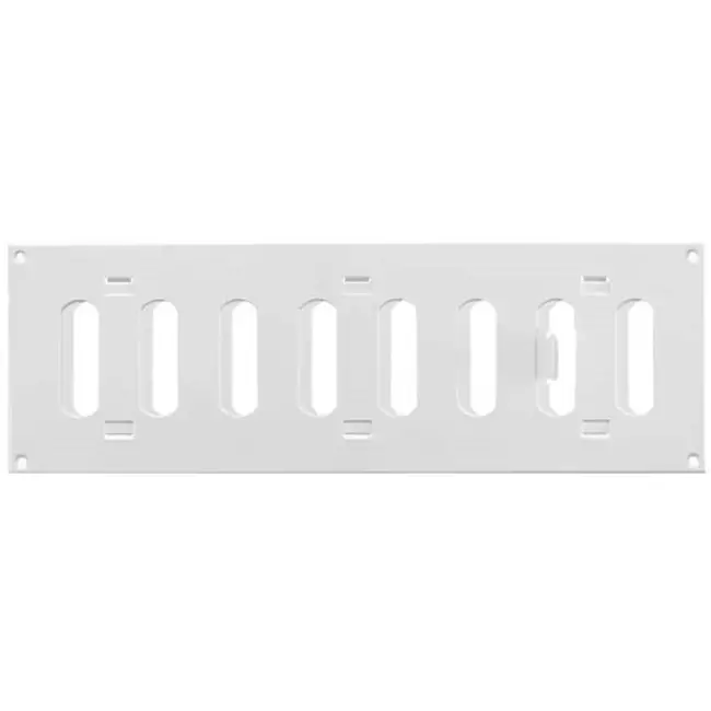 Metalen instelbaar rechthoekige sleuf rooster 300x100 wit - MR3010R - RAL9016