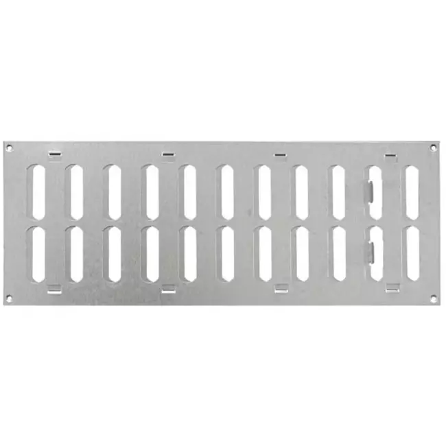 Metalen rooster 400x150mm zink - MR4015Zn