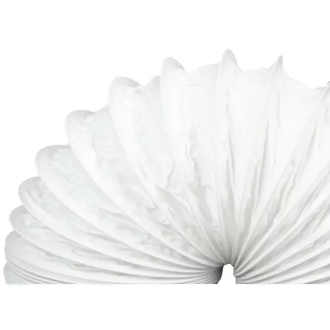 PVC 100 mm flexibele witte slang - 6 m