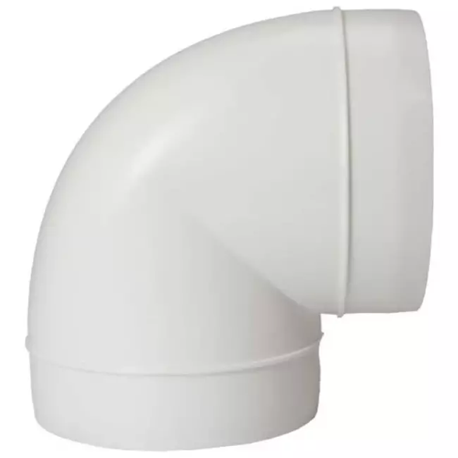 Ronde kunststof 90 ° bocht diameter: 100mm AL100-90