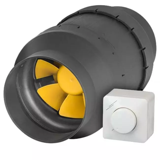 Ruck buisventilator Etamaster met EC motor - 195 m³/h -Ø 100 mm + PWM regelaar