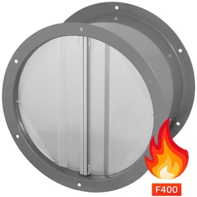 Ruck® horizontale terugslagklep 400°C F4 voor axiaalventilator Ø 400 - RVK H 400 F4