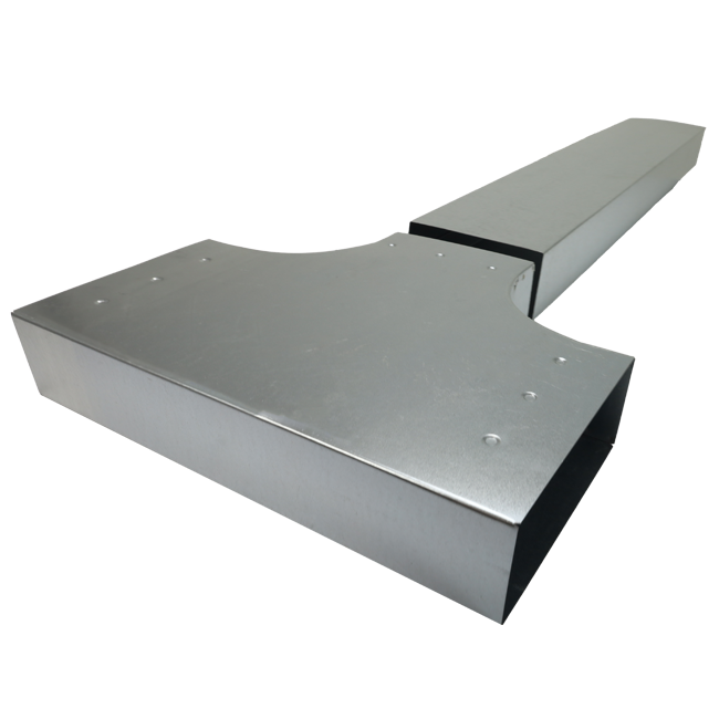 T-stuk 90 graden 300x80 - 300x80 tbv instortkanaal