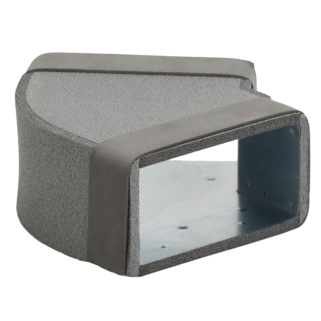 Thermoduct instortbocht 45 graden 220x80 mm horizontaal