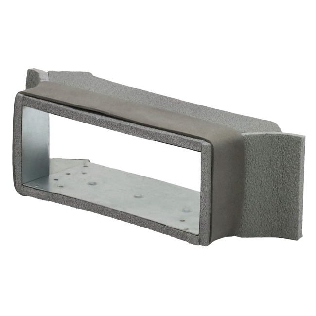 Thermoduct zijaansluiting 220x80 mm voor rechthoekig instortkanaal