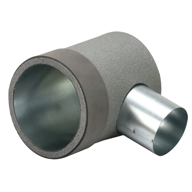 Thermoduct instortpot diameter 125mm H=80 mm enkel met gat voor tunnelbouw