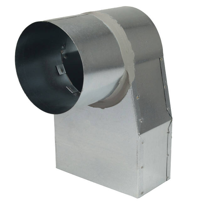 Lepe hoekstuk 220x80 mm naar diameter 150 mm
