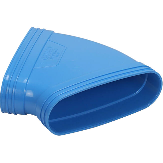 Wavin Ventiza bocht 45 graden PVC ovaal 235x80 mm horizontaal M/S