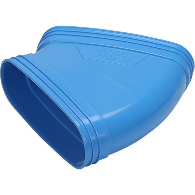Wavin Ventiza bocht 45 graden PVC ovaal 235x80 mm horizontaal M/S