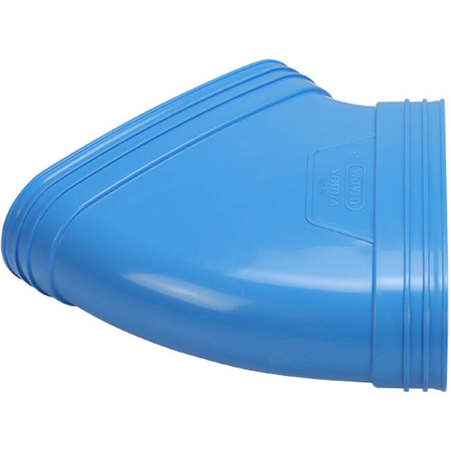 Wavin Ventiza bocht 45 graden PVC ovaal 235x80 mm horizontaal M/S