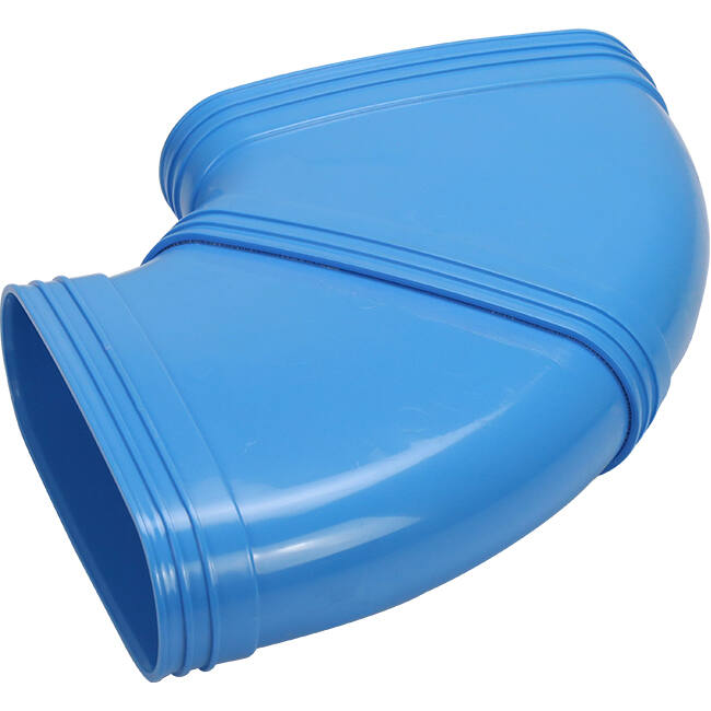 Wavin Ventiza bocht 90 graden PVC ovaal 235x80 mm horizontaal M/M