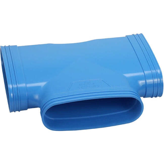 Wavin Ventiza T-stuk 90 graden PVC ovaal 235x80 mm M/M/M