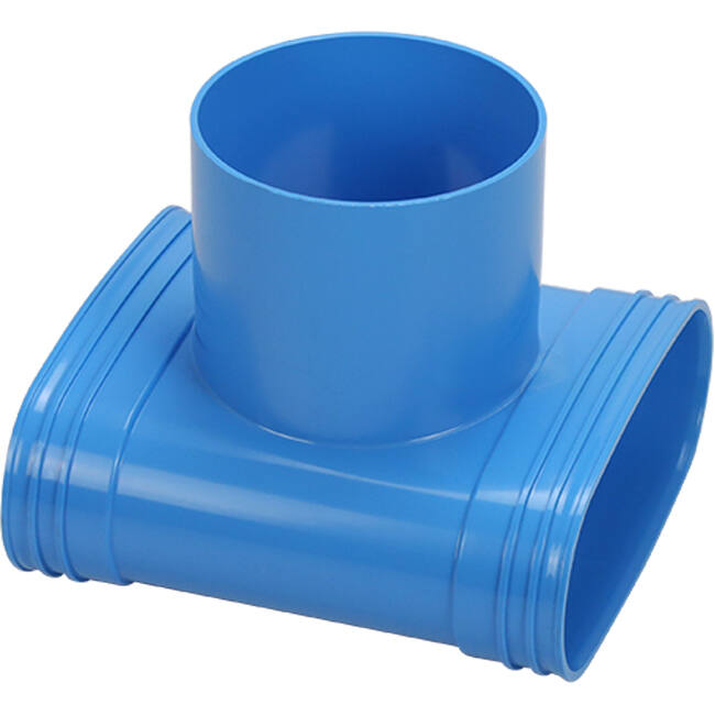 Wavin Ventiza T-stuk PVC ovaal 235x80 mm met diameter 160 mm M/M/M