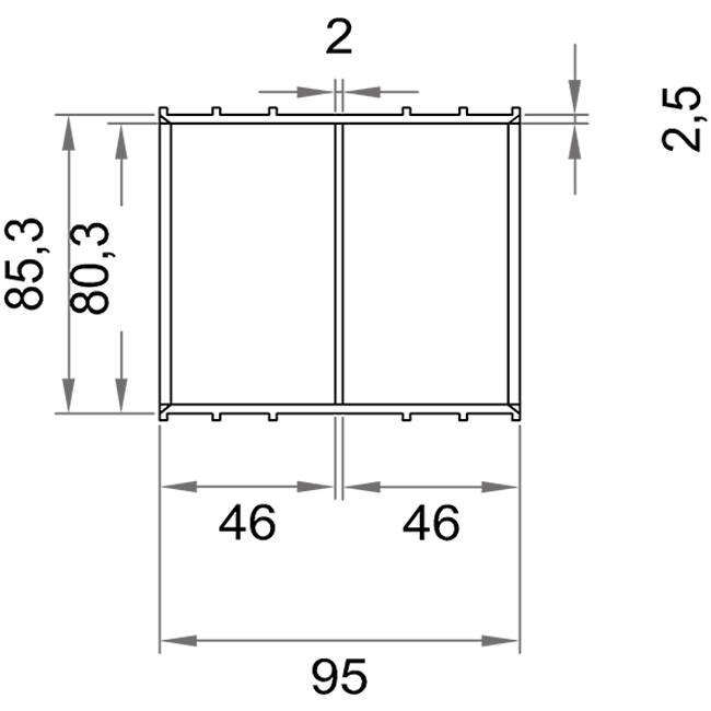 Wavin Ventiza lijmmof PVC ovaal 235x80 mm M/M