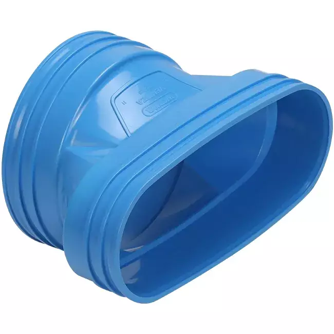 Wavin Ventiza verloop PVC ovaal 195x80 mm naar 125 mm M/M