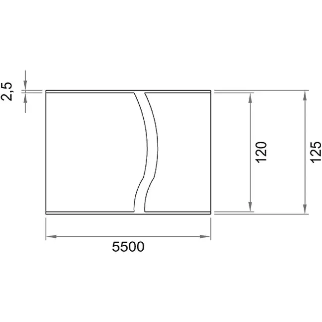 Wavin Ventiza kanaal 1,5 m PVC rond 125 mm S/S