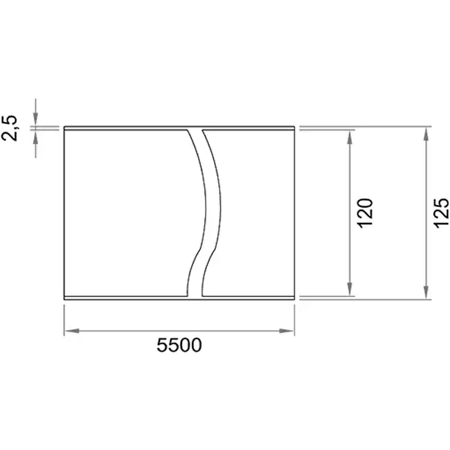 Wavin Ventiza kanaal 3 m PVC rond 125 mm S/S
