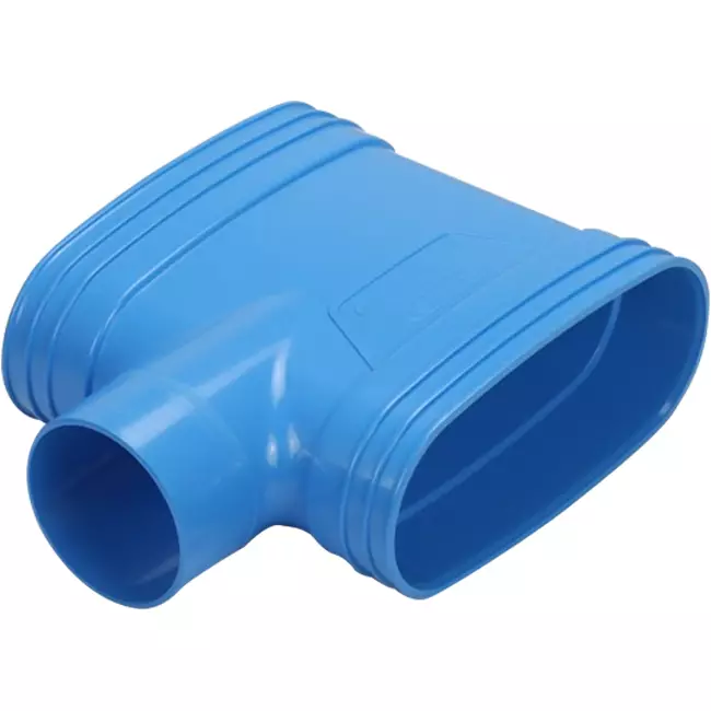 Wavin Ventiza T-stuk PVC ovaal 195x80 mm M/M/S