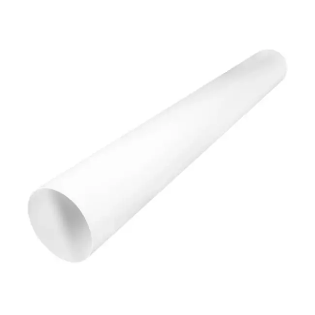 Buis wit diameter 125mm - lengte 1 meter RAL 9010