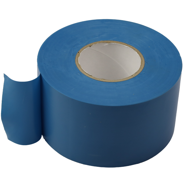 PVC tape blauw 50 mm breed - rol 33 m