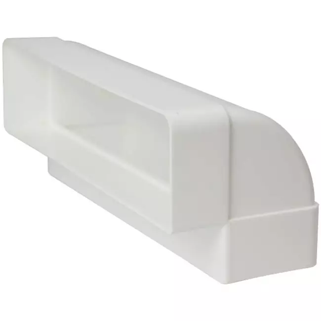 Rechthoekige kunststof verticale 90° bocht 220x90mm - KLV29-90