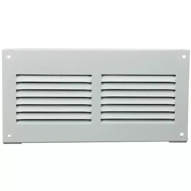 Metalen rechthoekige sleuf rooster 200x100 wit - MR2010