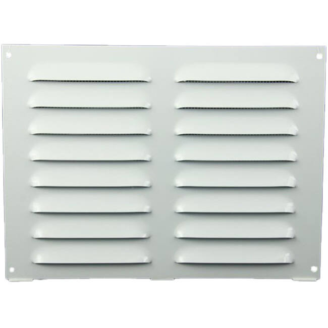 Metalen rechthoekige sleuf rooster 260x190 wit - MR2619