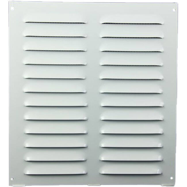 Metalen rechthoekige sleuf rooster 260x280 wit - MR2628