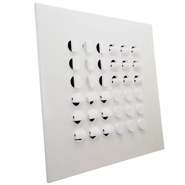 Multinozzle plafondrooster 596x596mm - MN24 RAL 9016