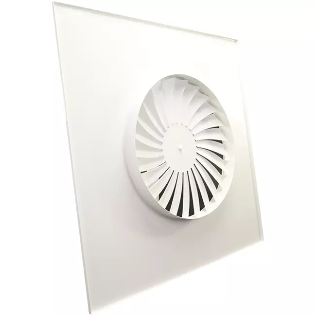 Wervelrooster vaste lamellen  500mm vierkant - SWS500 RAL9010